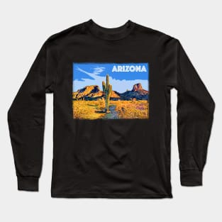 Arizona Desert - Saddle Mountain - The American West Long Sleeve T-Shirt